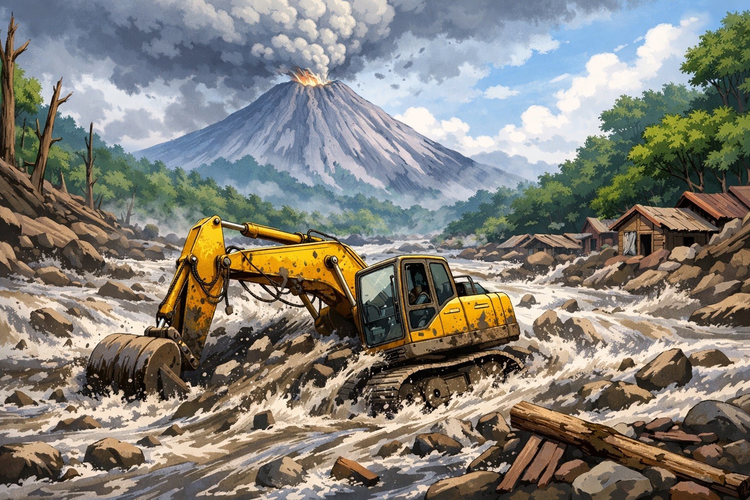 Banjir Lahar Semeru Putus Akses Warga, Aktivitas di Sungai Regoyo Lumpuh Sementara