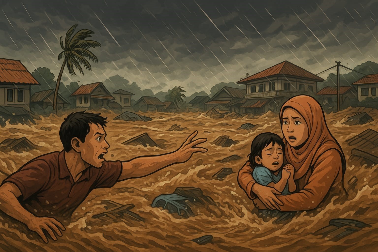 Banjir dan Longsor Terjang Sumut: 10 Orang Tewas, 6 Hilang, Ribuan Warga Terdampak