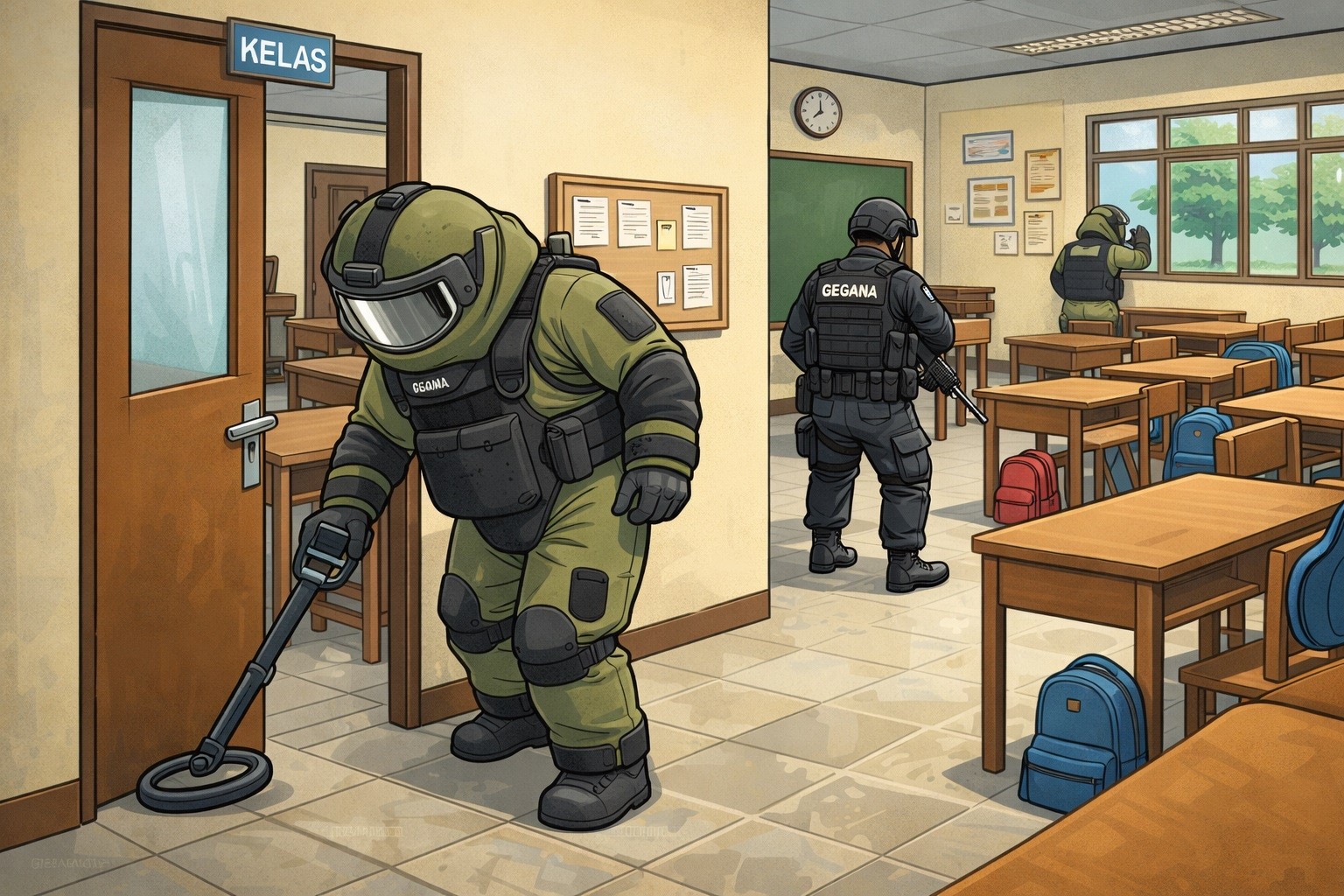 Disisir Gegana, Seluruh Sekolah di Depok yang Diteror Email Dipastikan Aman