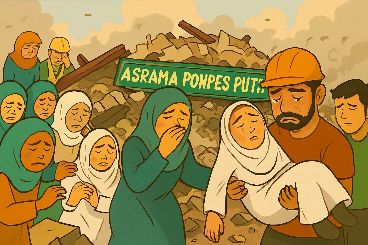 1 Santri Putri Meninggal Dunia Akibat Robohnya Bangunan Ponpes Salafiyah