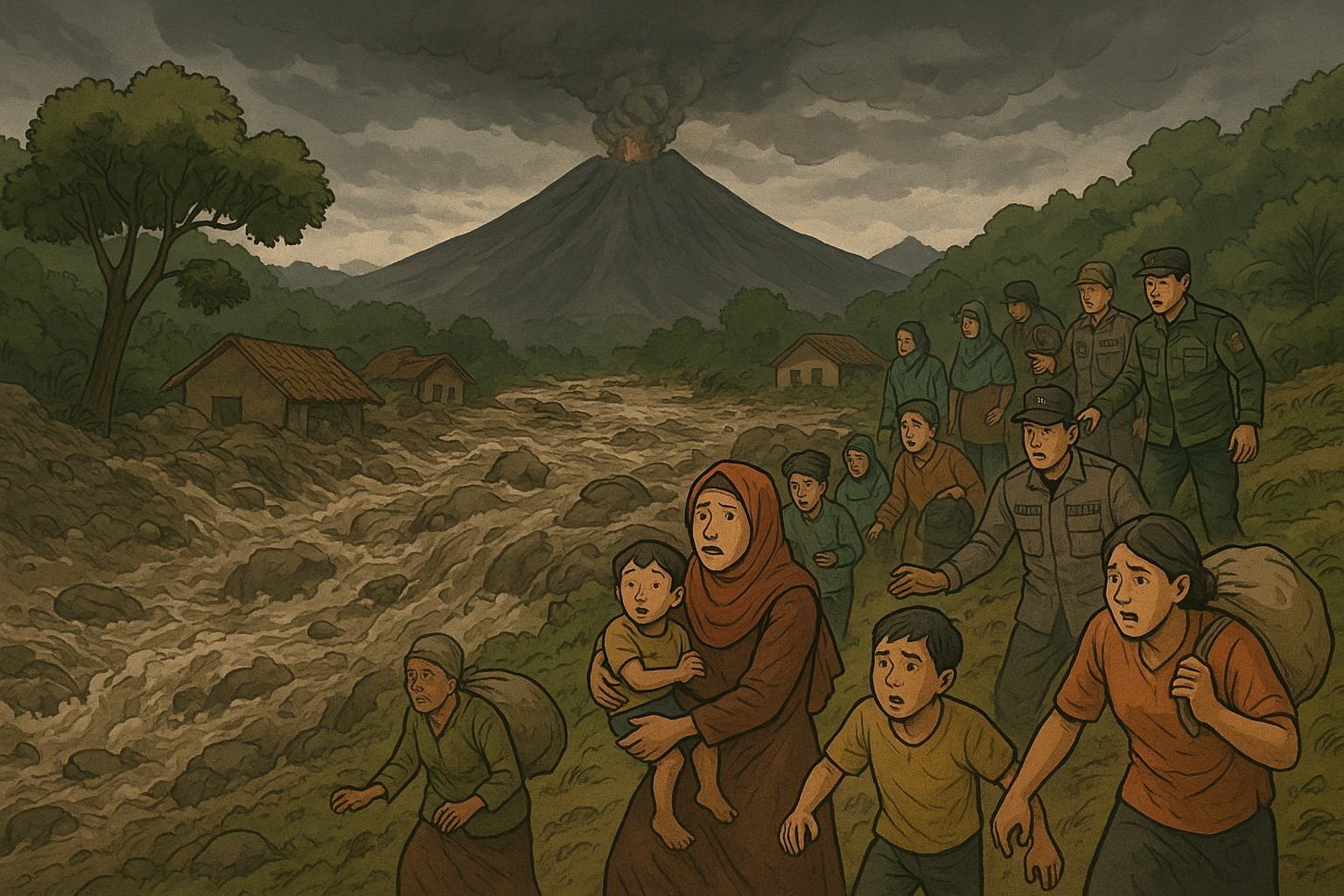 Banjir Lahar Semeru Terjang Satu Dusun di Lumajang, 137 KK Mengungsi ke Bukit
