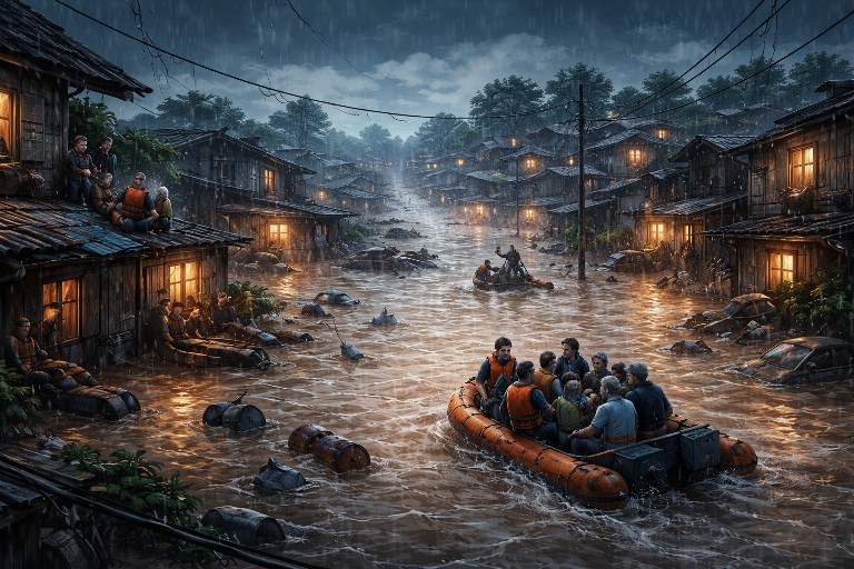 Banjir Jember Meluas, Ribuan KK Terdampak Usai Hujan Ekstrem Landa 10 Kecamatan