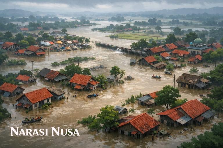 Banjir Grobogan Belum Surut, 10.701 KK Terdampak Luapan Sungai dan Tanggul Jebol