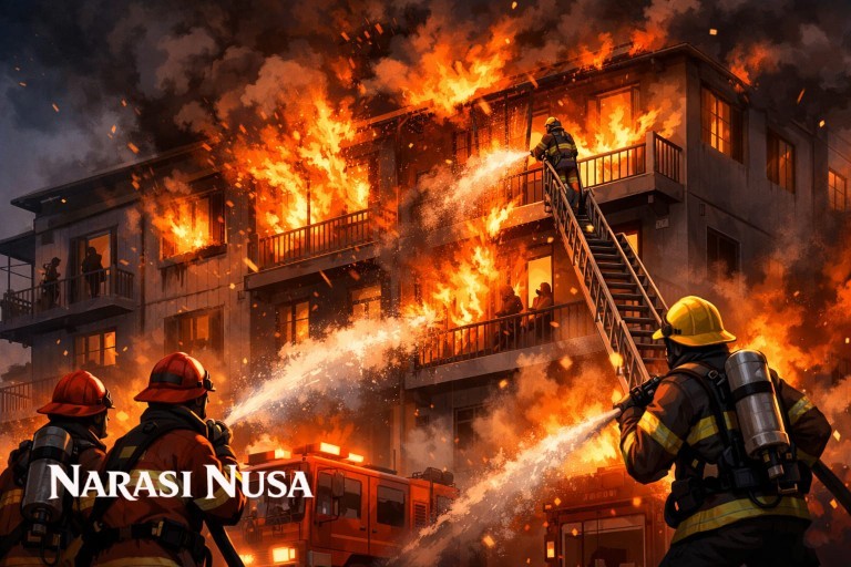 Kebakaran Rusunawa Sombo Surabaya, Diduga Akibat Korsleting Listrik