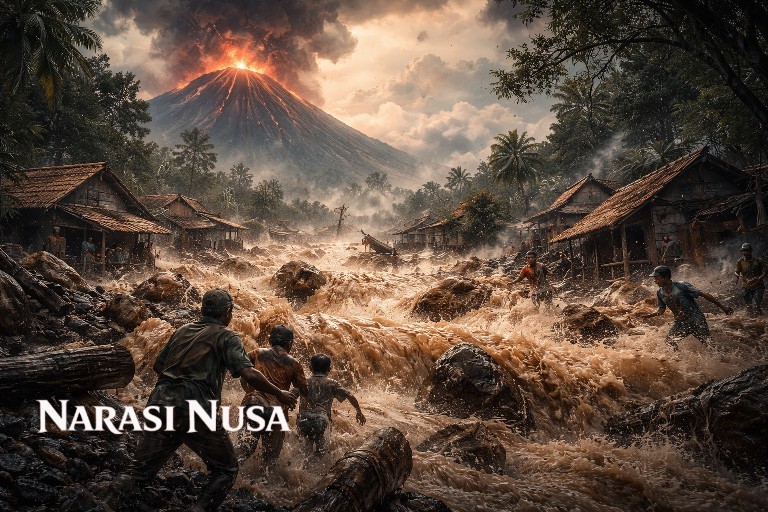 Banjir Lahar Semeru Terjang Lumajang, Tanggul Sumberlangsep Jebol dan Rendam Rumah Warga