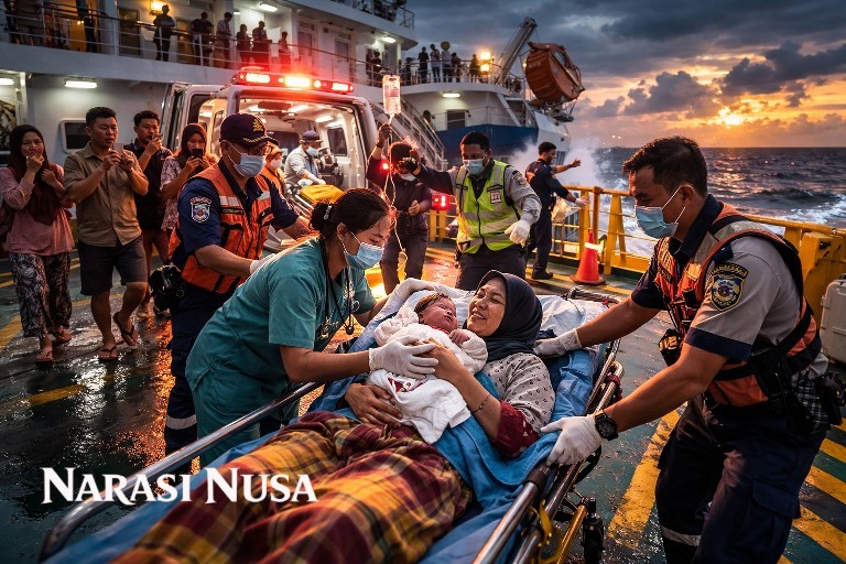 Bayi Laki-Laki Lahir Darurat Di Kapal Penyeberangan Selat Bali, Ibu Dan Bayi Selamat