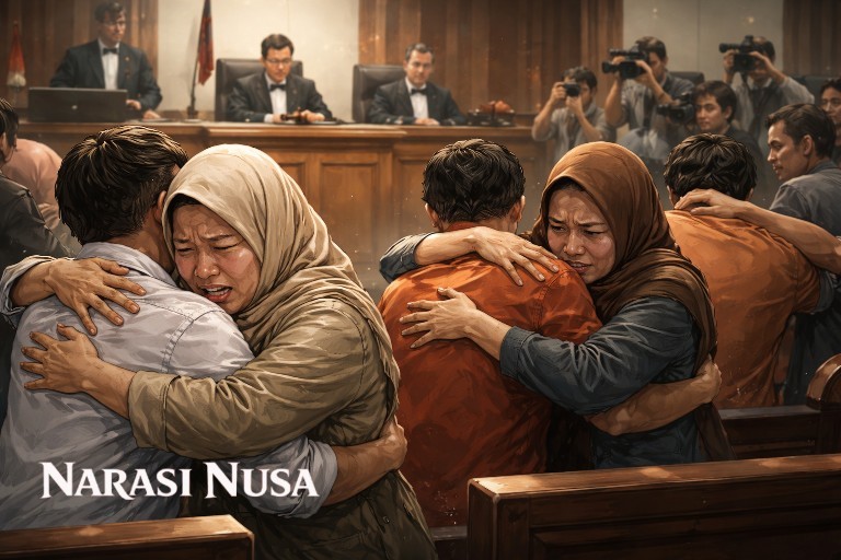 Tiga Demonstran Divonis Bebas Murni Di Pn Surabaya, Hakim Sebut Dakwaan Jaksa Tak Terbukti