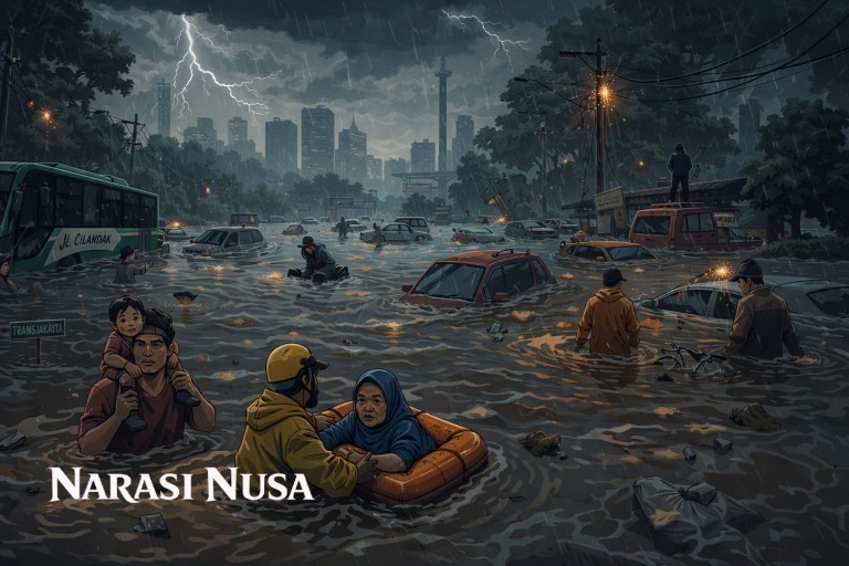 Banjir Rendam 39 RT dan 13 Ruas Jalan di Jakarta, Ketinggian Air Capai 1,5 Meter