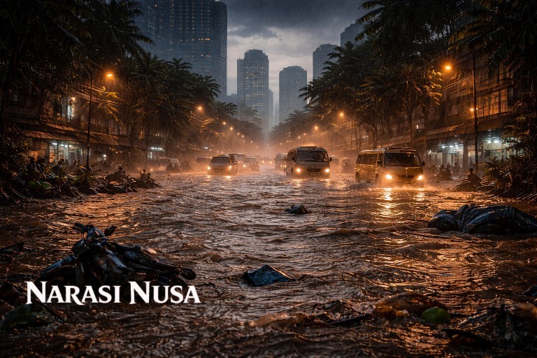 Banjir Masih Kepung Jakarta, 147 RT dan 19 Jalan Tergenang Air hingga 1,7 Meter