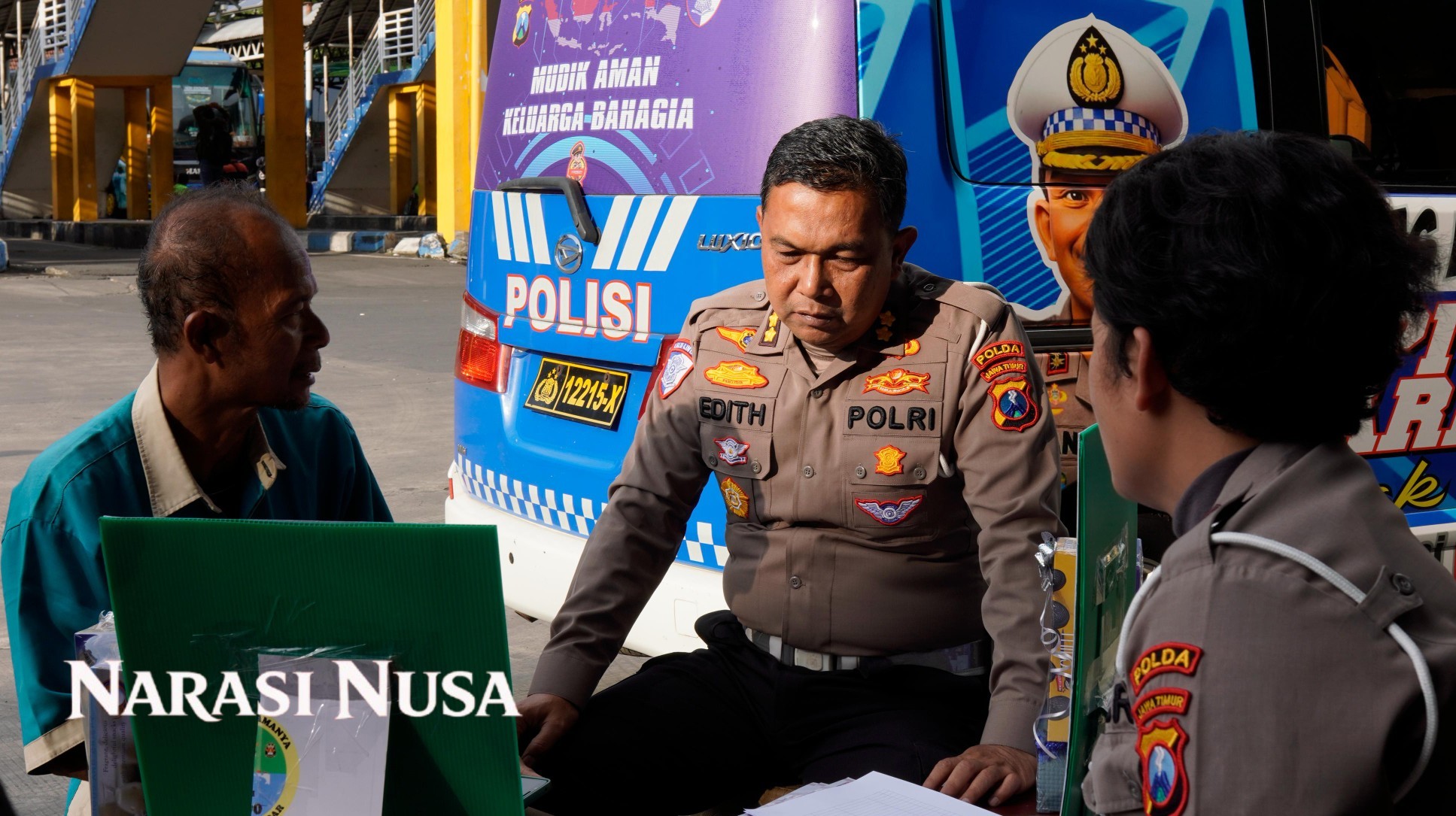 Polantas Polda Jatim Ajak Sopir Bus Tertib Lalu Lintas Jelang Mudik Lebaran 2026