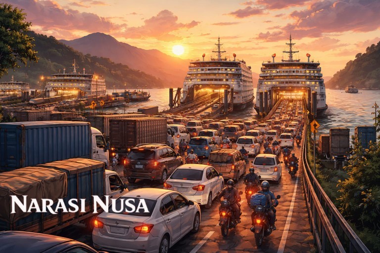Jelang Nyepi dan Puncak Mudik Lebaran 2026, Penyeberangan Ketapang–Gilimanuk Mulai Padat 