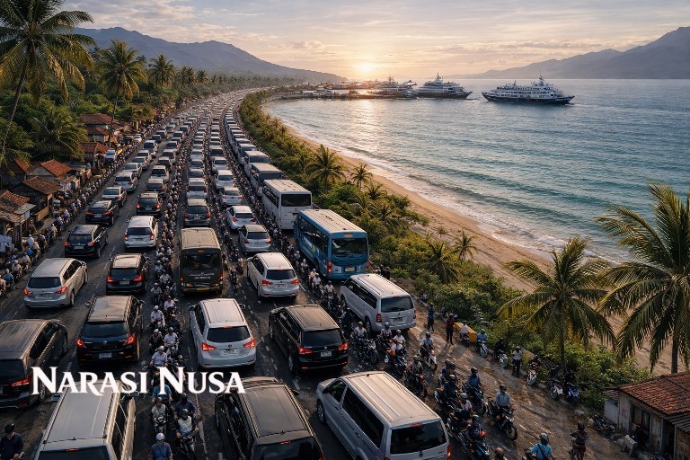 Arus Mudik Lebaran 2026 Mulai Padat, Pemudik Keluhkan Antrean Panjang di Penyeberangan Gilimanuk–Ket