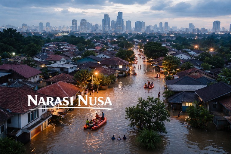 Banjir Tangerang Selatan Ratusan KK Terdampak di Pamulang hingga Serpong